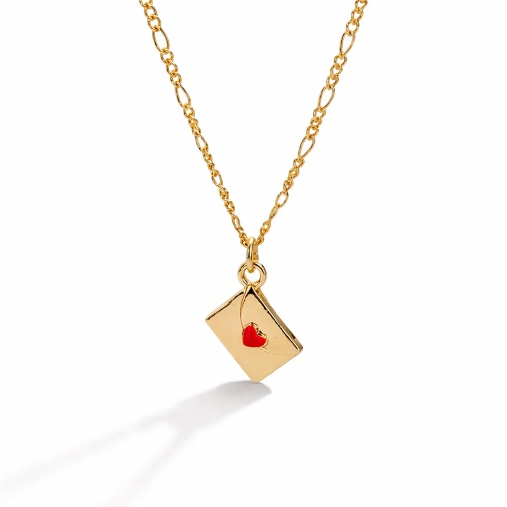 New! Gold Love Letter Pendant Necklace NWOT